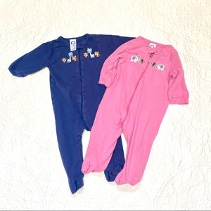 2 Piece Gerber Footed PJs with Jungle Animals 6-9M